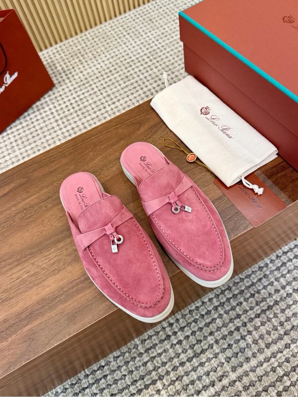 Pink Suede Women’s Slip-On Loafers